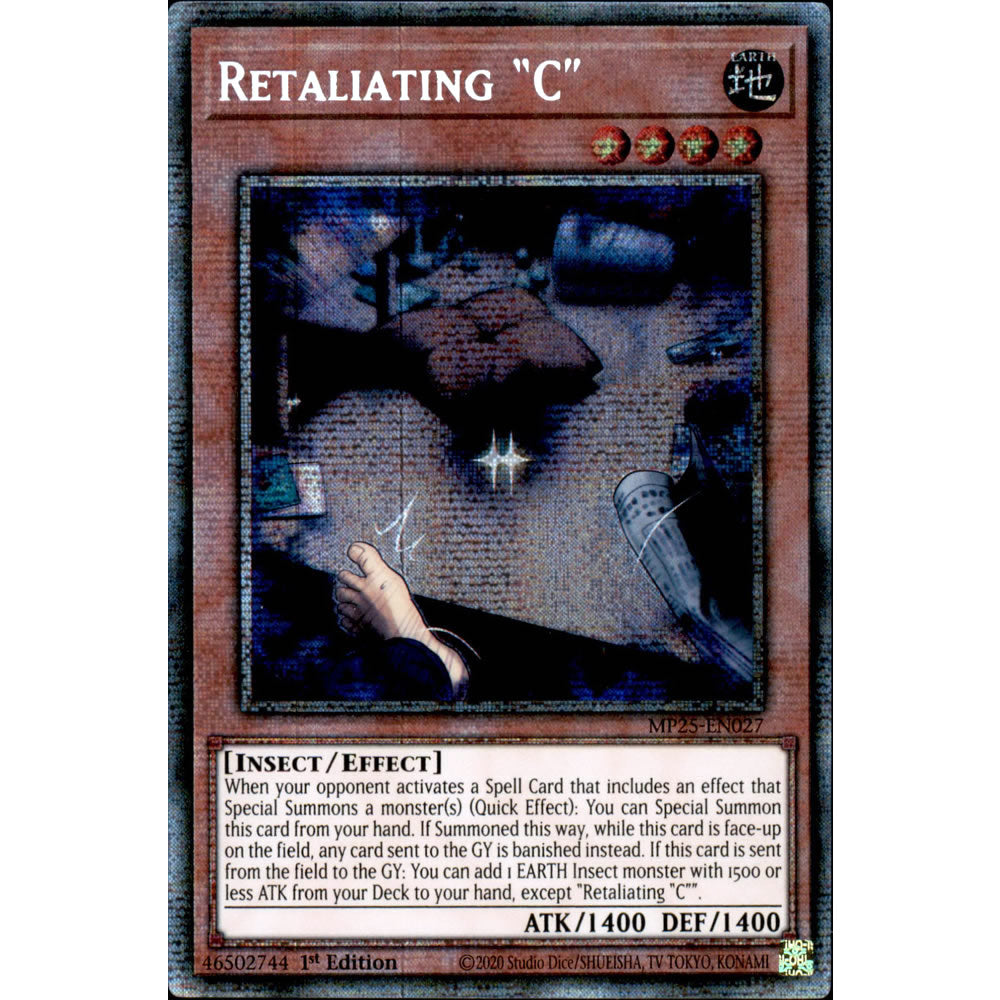 Retaliating C MP25-EN027 Yu-Gi-Oh! Card from the Mega Tin 2025 Mega Pack Set