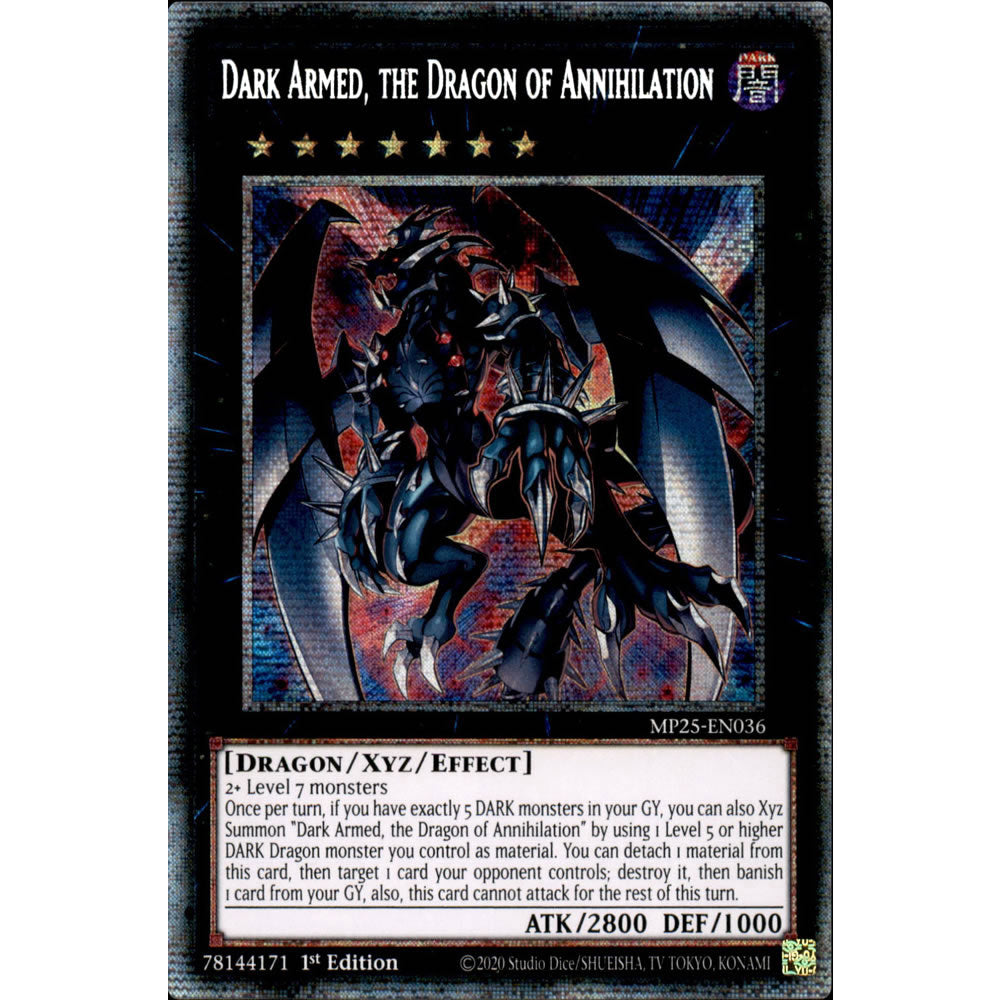 Dark Armed, the Dragon of Annihilation MP25-EN036 Yu-Gi-Oh! Card from the Mega Tin 2025 Mega Pack Set