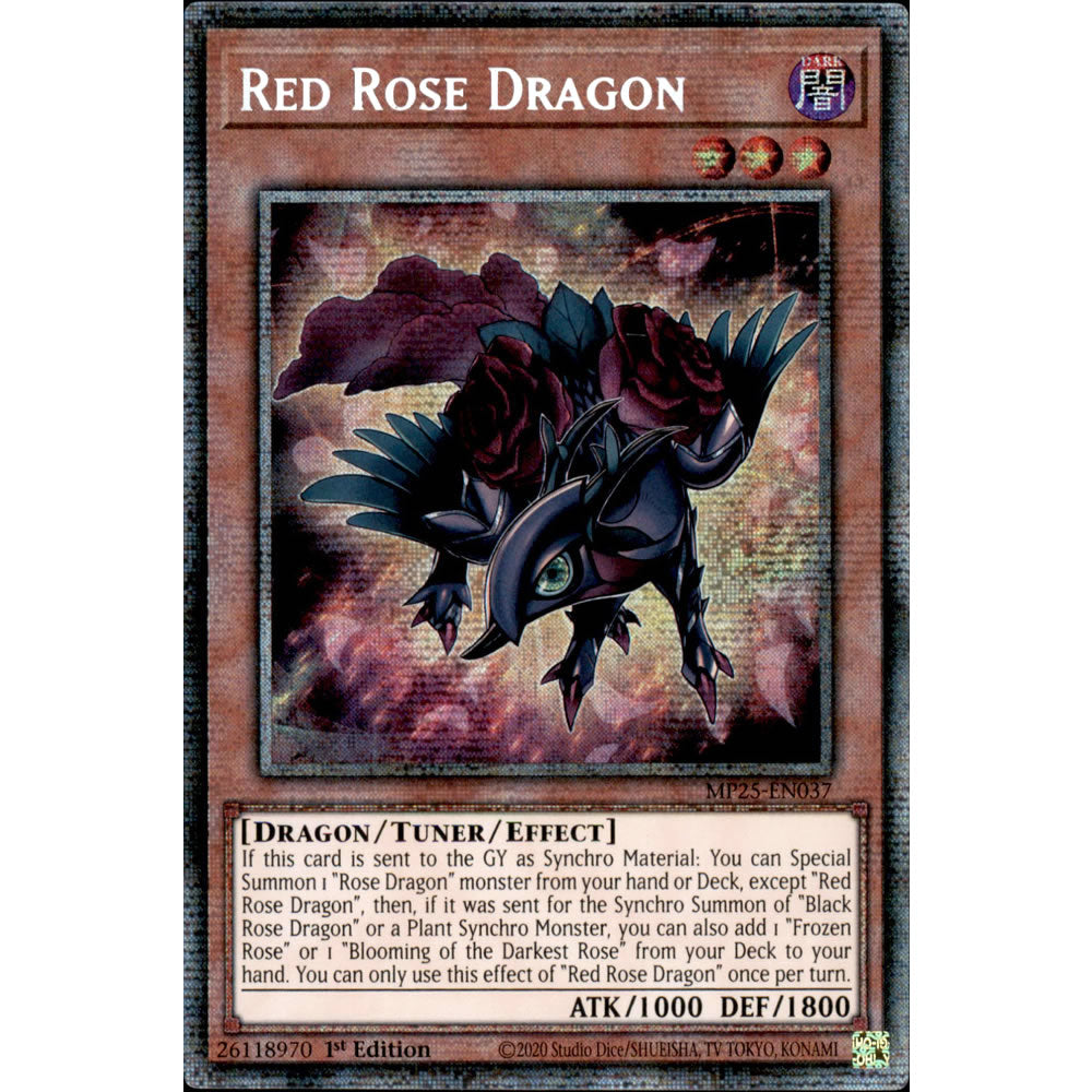 Red Rose Dragon MP25-EN037 Yu-Gi-Oh! Card from the Mega Tin 2025 Mega Pack Set