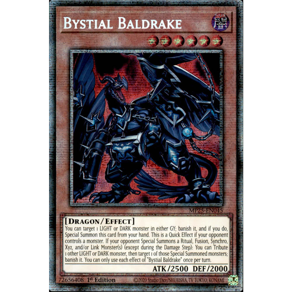 Bystial Baldrake MP25-EN045 Yu-Gi-Oh! Card from the Mega Tin 2025 Mega Pack Set