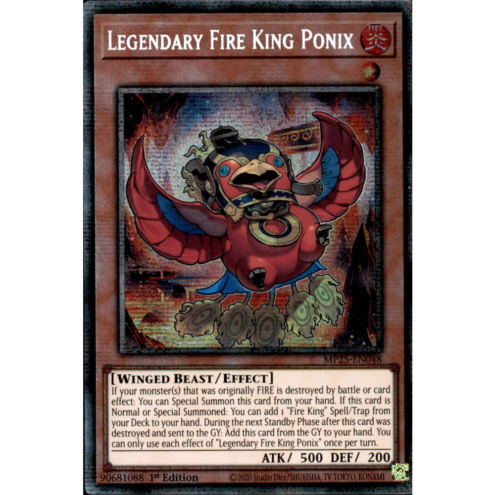 Legendary Fire King Ponix MP25-EN048 Yu-Gi-Oh! Card from the Mega Tin 2025 Mega Pack Set