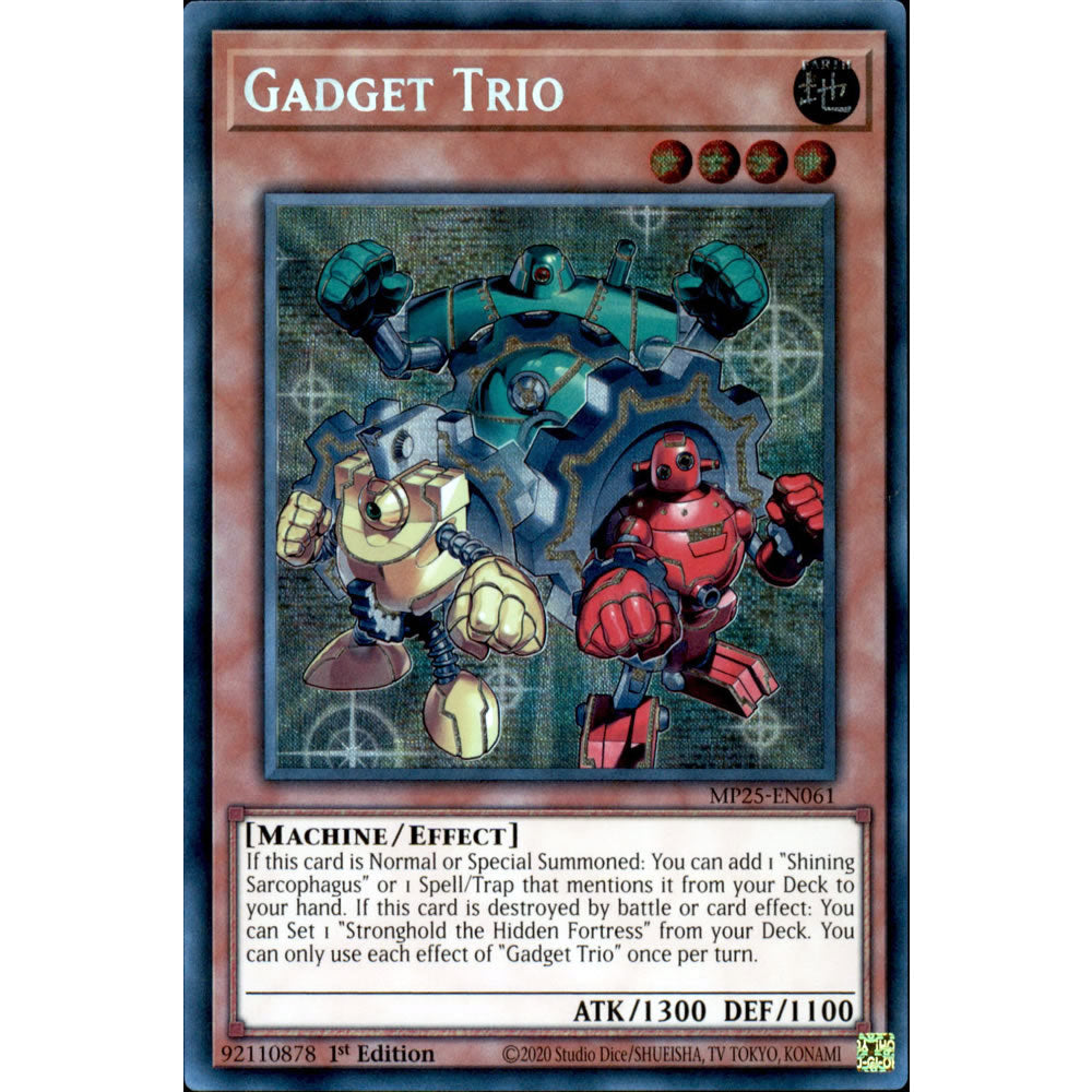 Gadget Trio MP25-EN061 Yu-Gi-Oh! Card from the Mega Tin 2025 Mega Pack Set