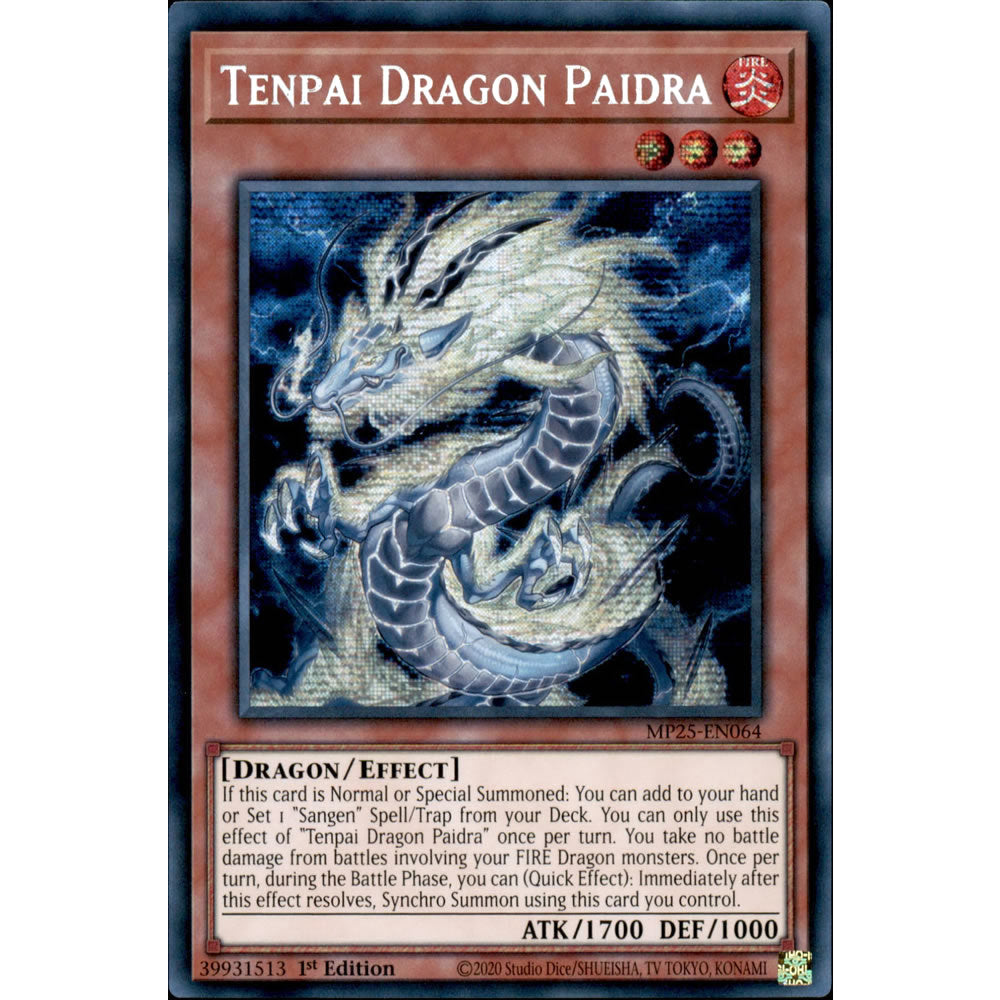 Tenpai Dragon Paidra MP25-EN064 Yu-Gi-Oh! Card from the Mega Tin 2025 Mega Pack Set