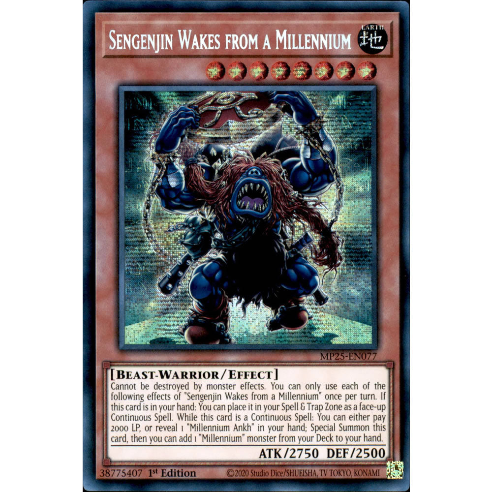 Sengenjin Wakes from a Millennium MP25-EN077 Yu-Gi-Oh! Card from the Mega Tin 2025 Mega Pack Set