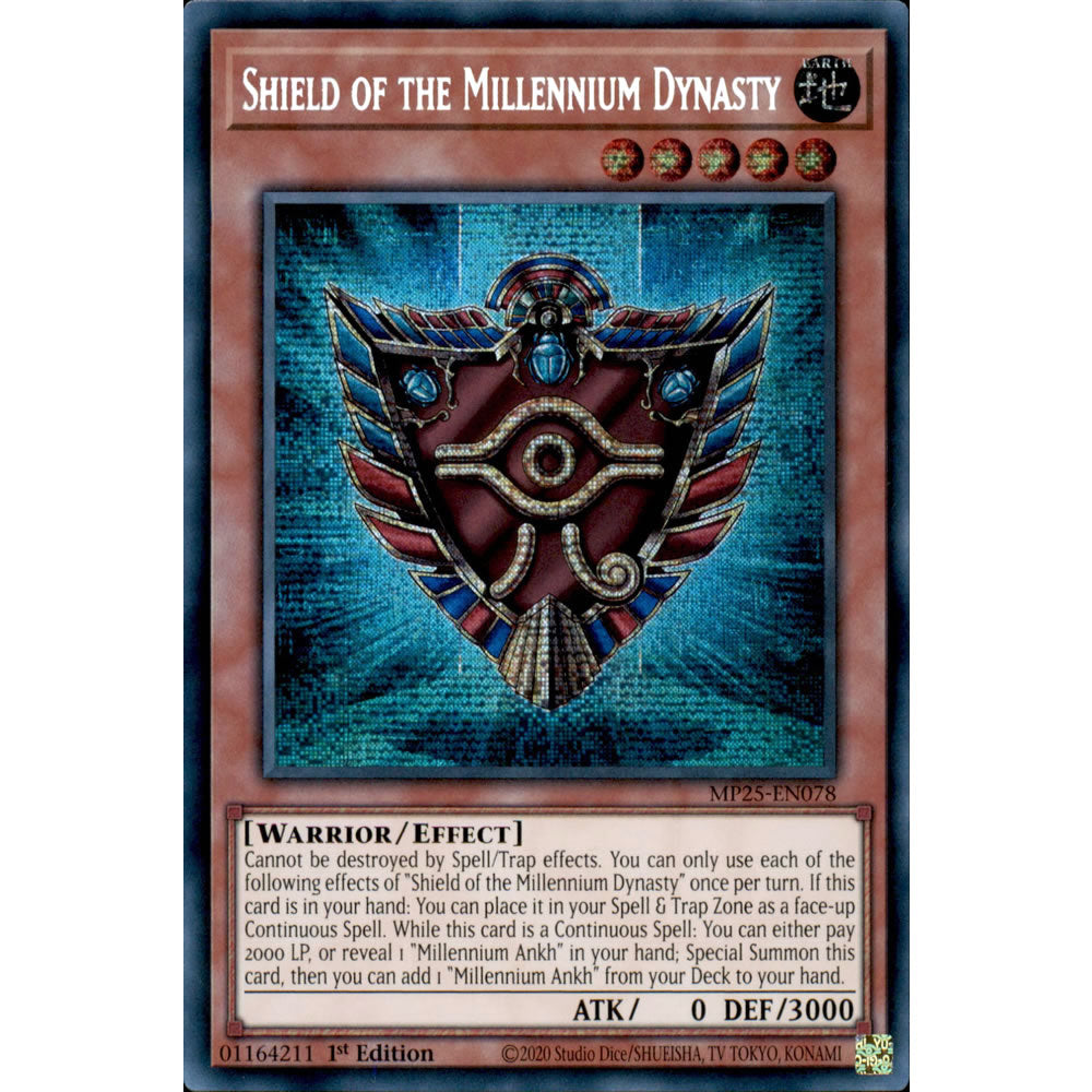 Shield of the Millennium Dynasty MP25-EN078 Yu-Gi-Oh! Card from the Mega Tin 2025 Mega Pack Set