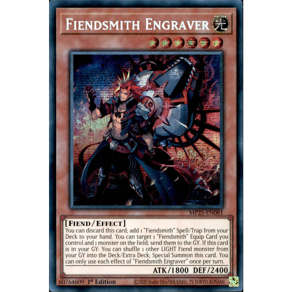 Fiendsmith Engraver MP25-EN081 Yu-Gi-Oh! Card from the Mega Tin 2025 Mega Pack Set