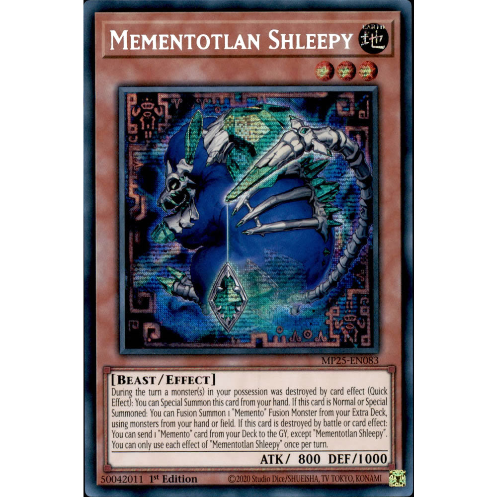 Mementotlan Shleepy MP25-EN083 Yu-Gi-Oh! Card from the Mega Tin 2025 Mega Pack Set