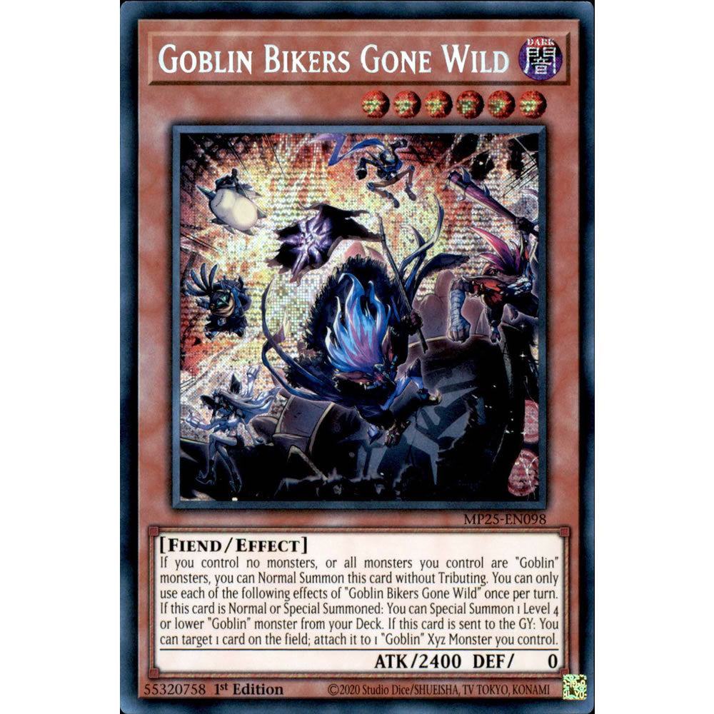 Goblin Bikers Gone Wild MP25-EN098 Yu-Gi-Oh! Card from the Mega Tin 2025 Mega Pack Set