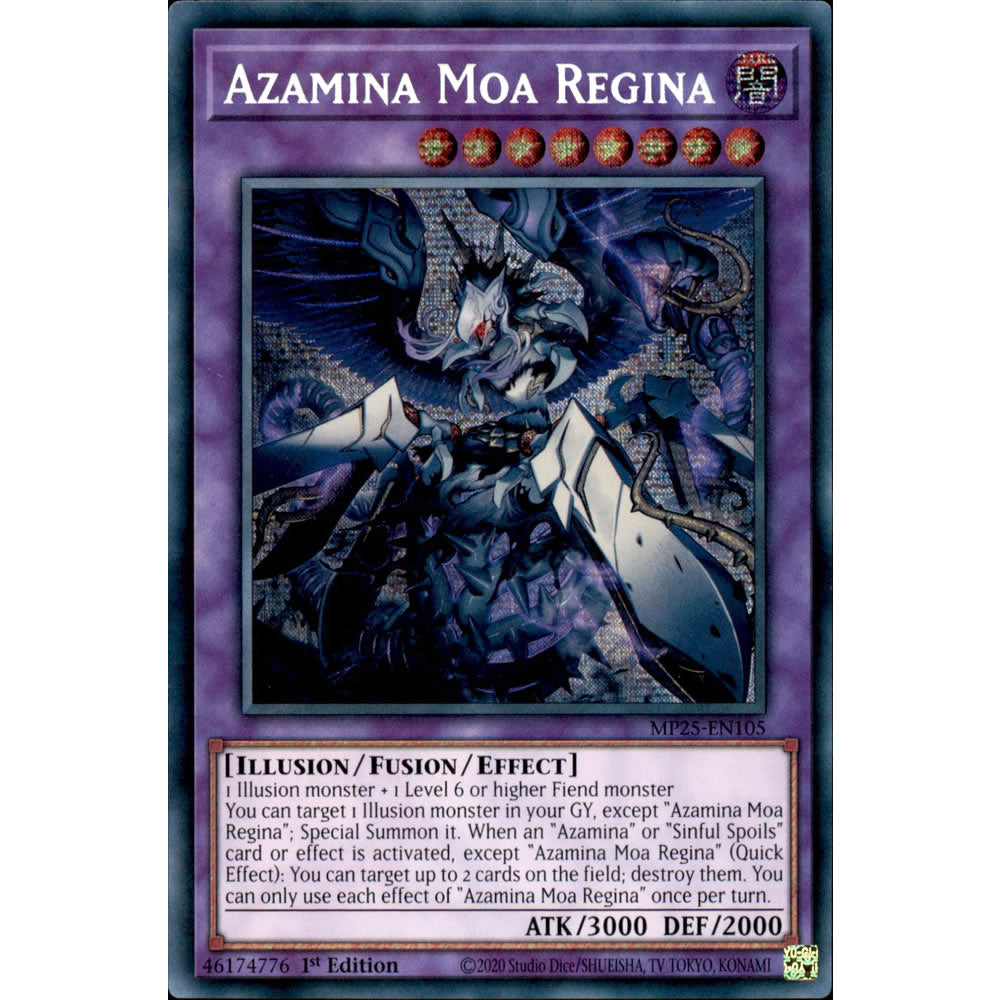 Azamina Moa Regina MP25-EN105 Yu-Gi-Oh! Card from the Mega Tin 2025 Mega Pack Set