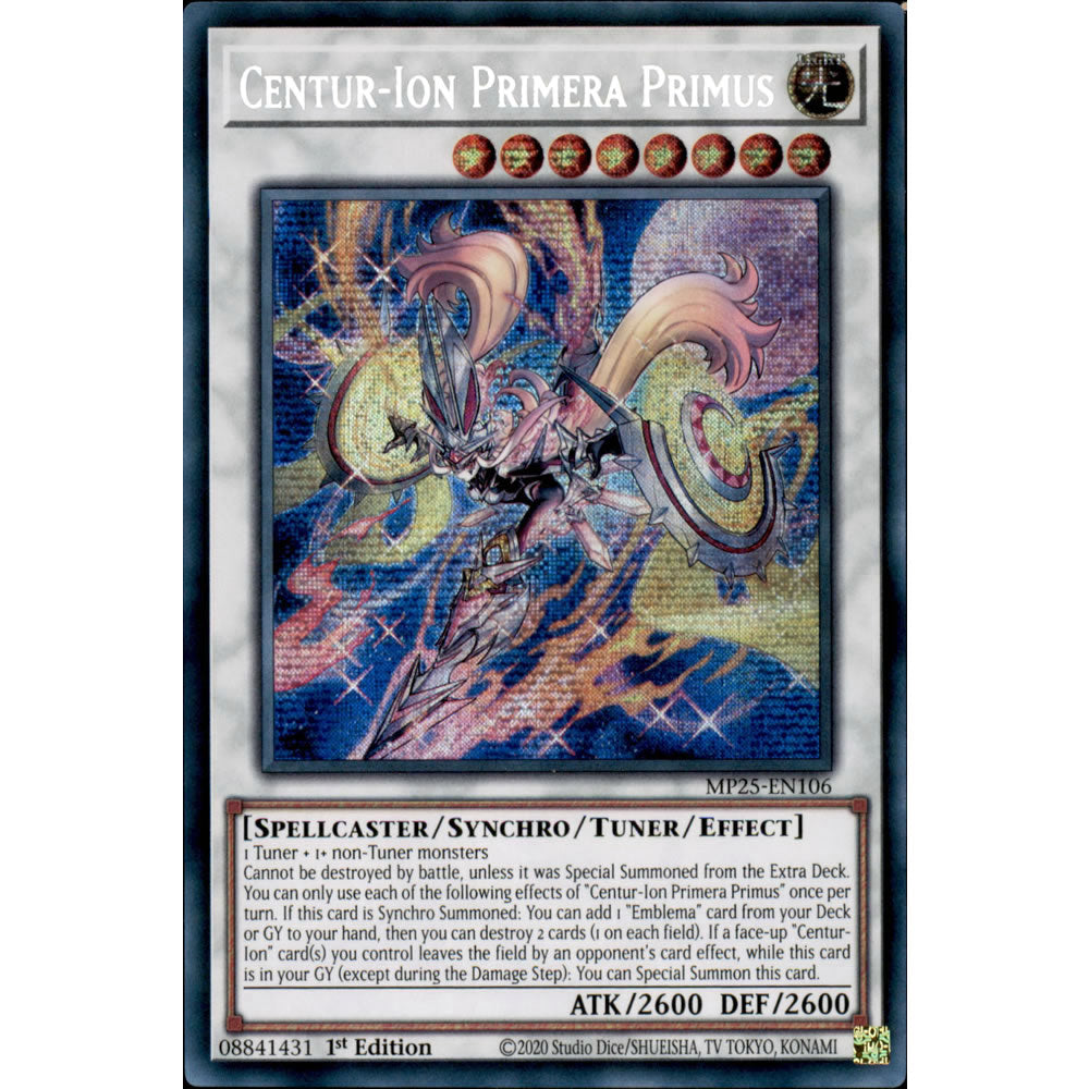 Centur-Ion Primera Primus MP25-EN106 Yu-Gi-Oh! Card from the Mega Tin 2025 Mega Pack Set