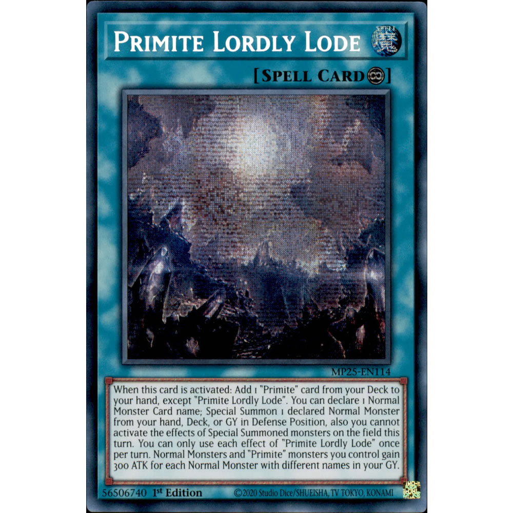 Primite Lordly Lode MP25-EN114 Yu-Gi-Oh! Card from the Mega Tin 2025 Mega Pack Set