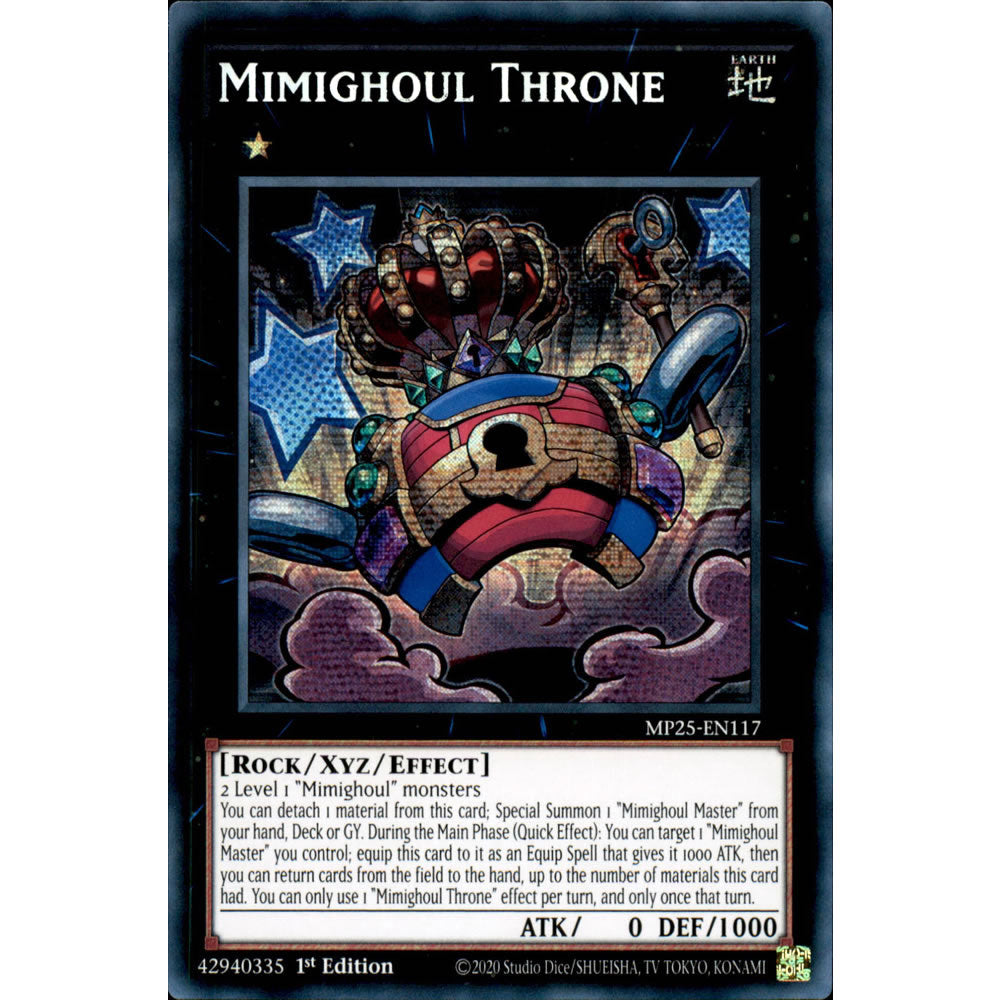 Mimighoul Throne MP25-EN117 Yu-Gi-Oh! Card from the Mega Tin 2025 Mega Pack Set