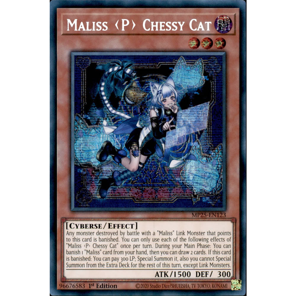 Maliss <P> Chessy Cat MP25-EN123 Yu-Gi-Oh! Card from the Mega Tin 2025 Mega Pack Set