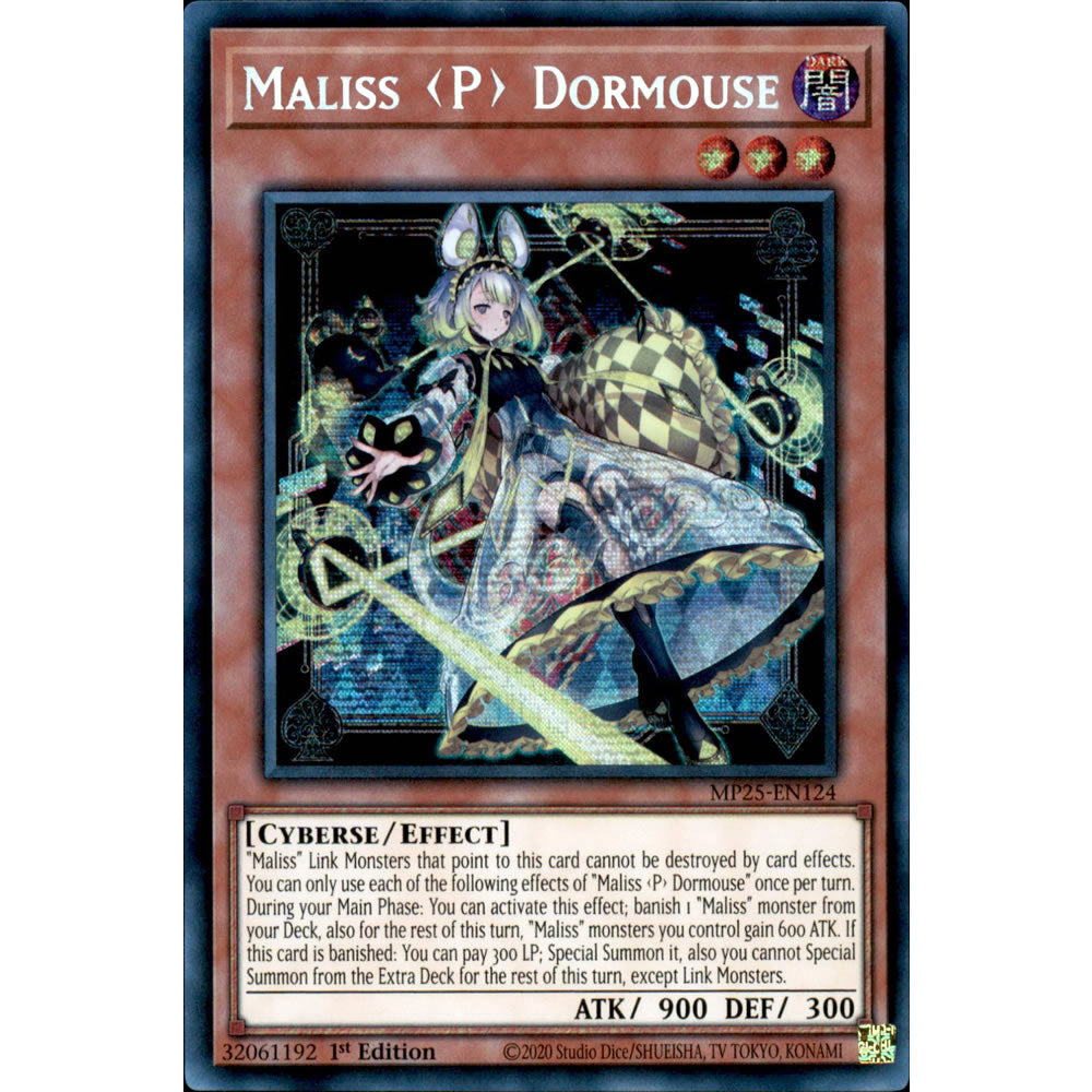 Maliss <P> Dormouse MP25-EN124 Yu-Gi-Oh! Card from the Mega Tin 2025 Mega Pack Set