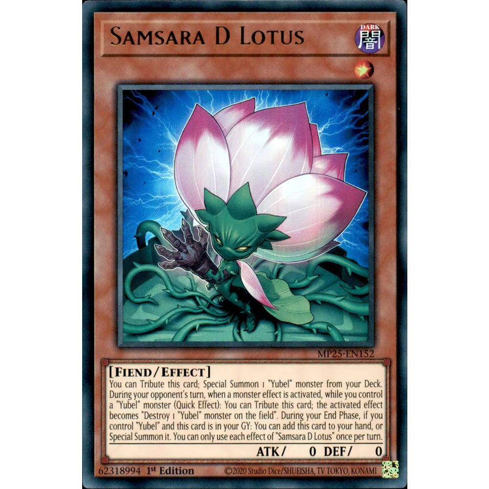 Samsara D Lotus MP25-EN152 Yu-Gi-Oh! Card from the Mega Tin 2025 Mega Pack Set