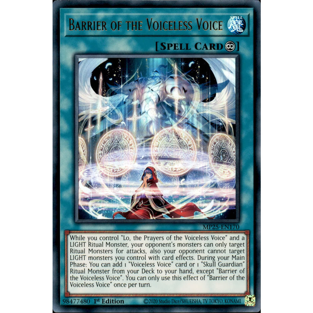 Barrier of the Voiceless Voice MP25-EN170 Yu-Gi-Oh! Card from the Mega Tin 2025 Mega Pack Set