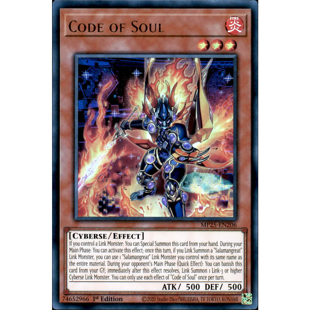 Code of Soul MP25-EN206 Yu-Gi-Oh! Card from the Mega Tin 2025 Mega Pack Set