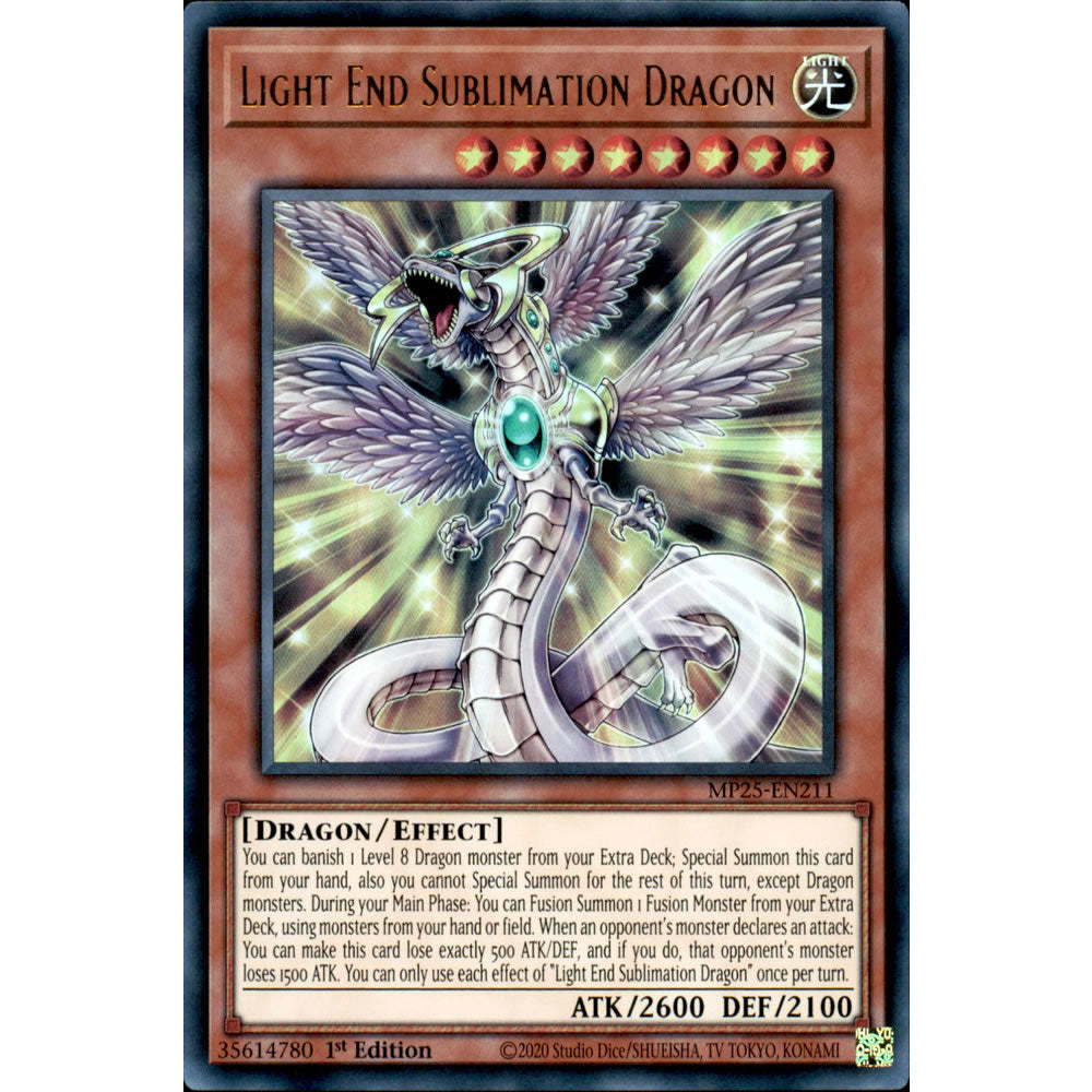 Light End Sublimation Dragon MP25-EN211 Yu-Gi-Oh! Card from the Mega Tin 2025 Mega Pack Set