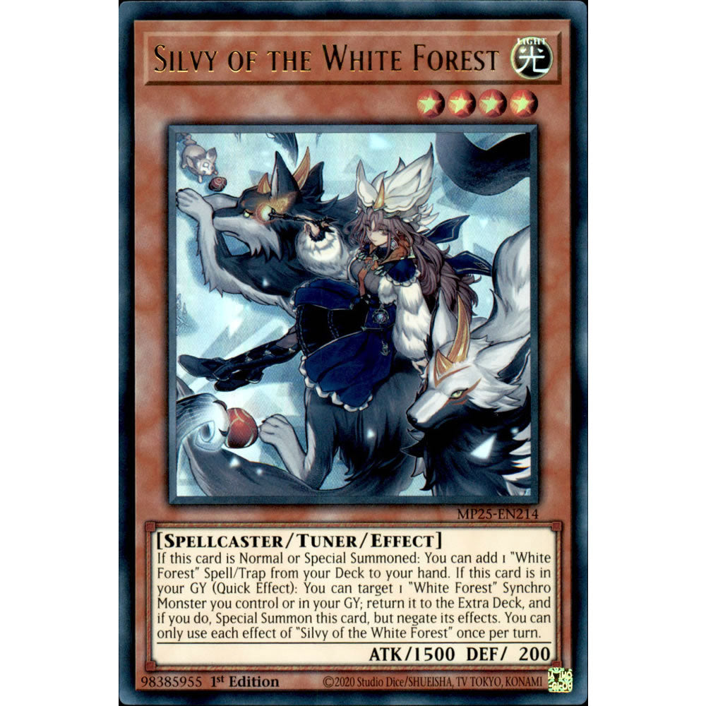 Silvy of the White Forest MP25-EN214 Yu-Gi-Oh! Card from the Mega Tin 2025 Mega Pack Set