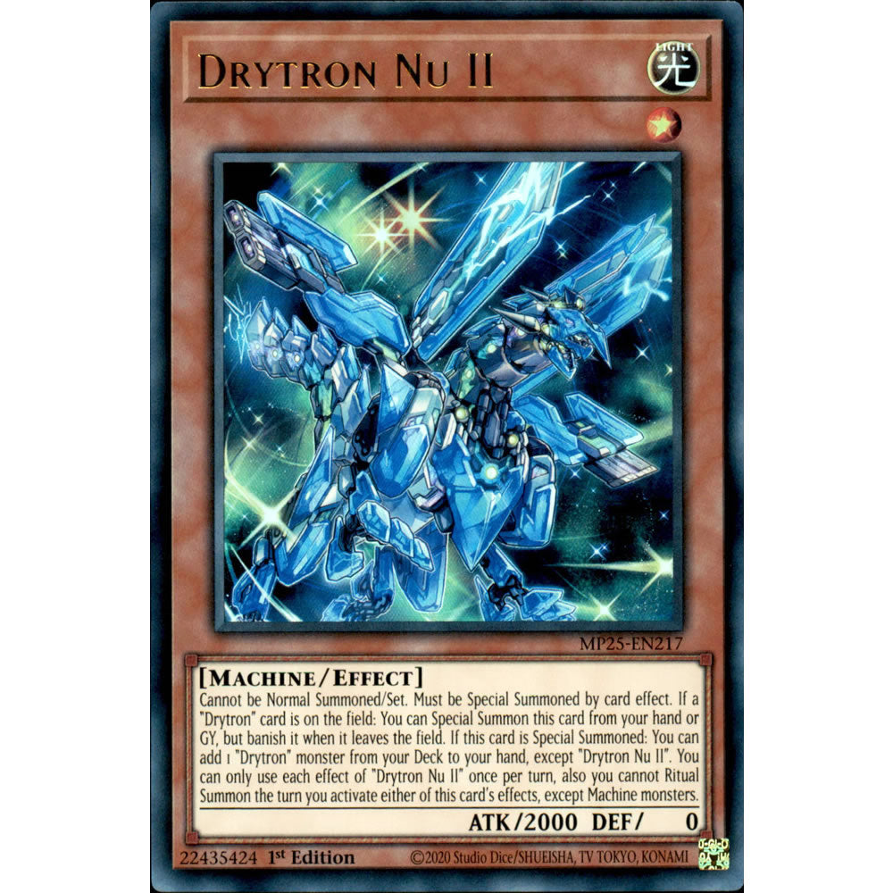 Drytron Nu II MP25-EN217 Yu-Gi-Oh! Card from the Mega Tin 2025 Mega Pack Set