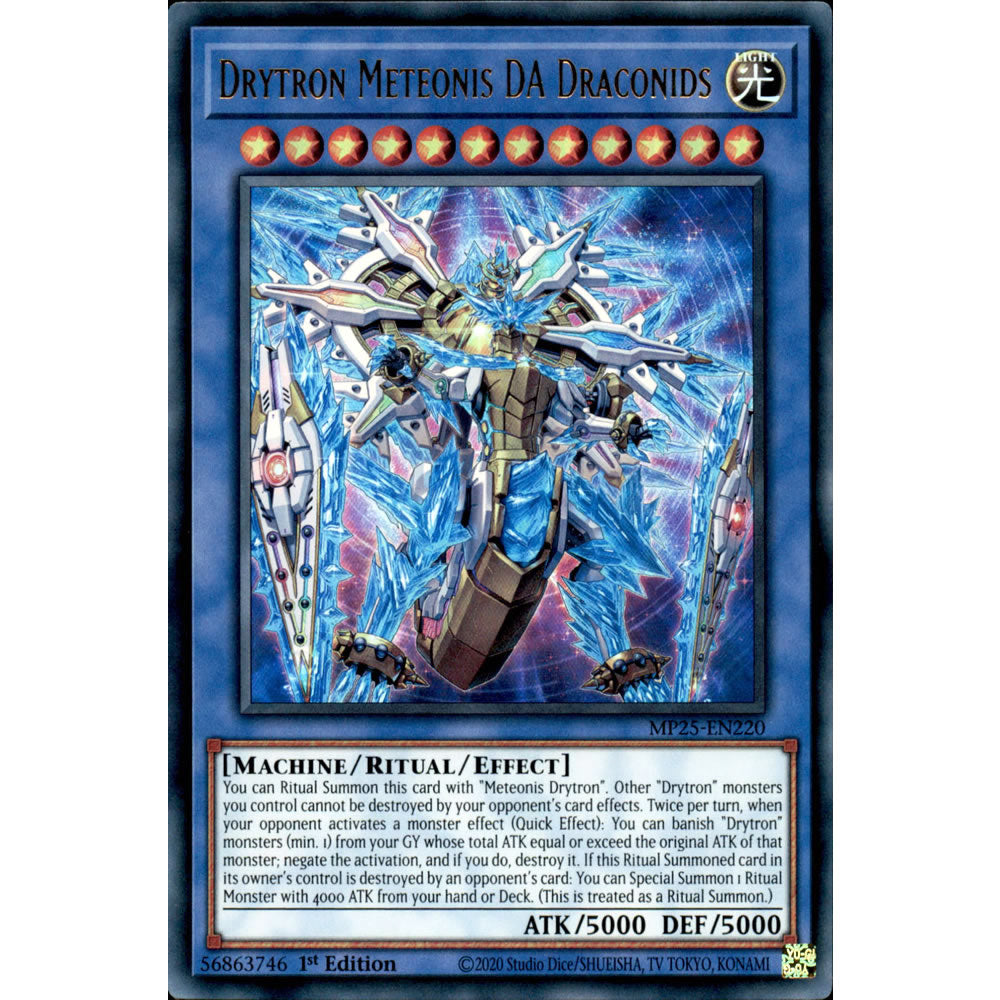 Drytron Meteonis DA Draconids MP25-EN220 Yu-Gi-Oh! Card from the Mega Tin 2025 Mega Pack Set