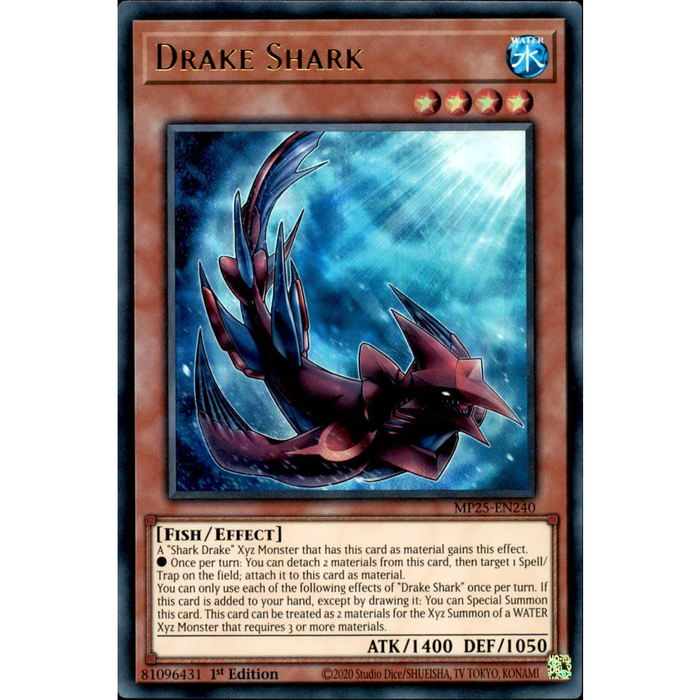 Drake Shark MP25-EN240 Yu-Gi-Oh! Card from the Mega Tin 2025 Mega Pack Set