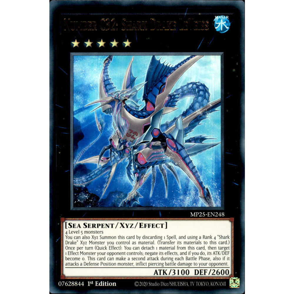 Number C32: Shark Drake LeVeiss MP25-EN248 Yu-Gi-Oh! Card from the Mega Tin 2025 Mega Pack Set