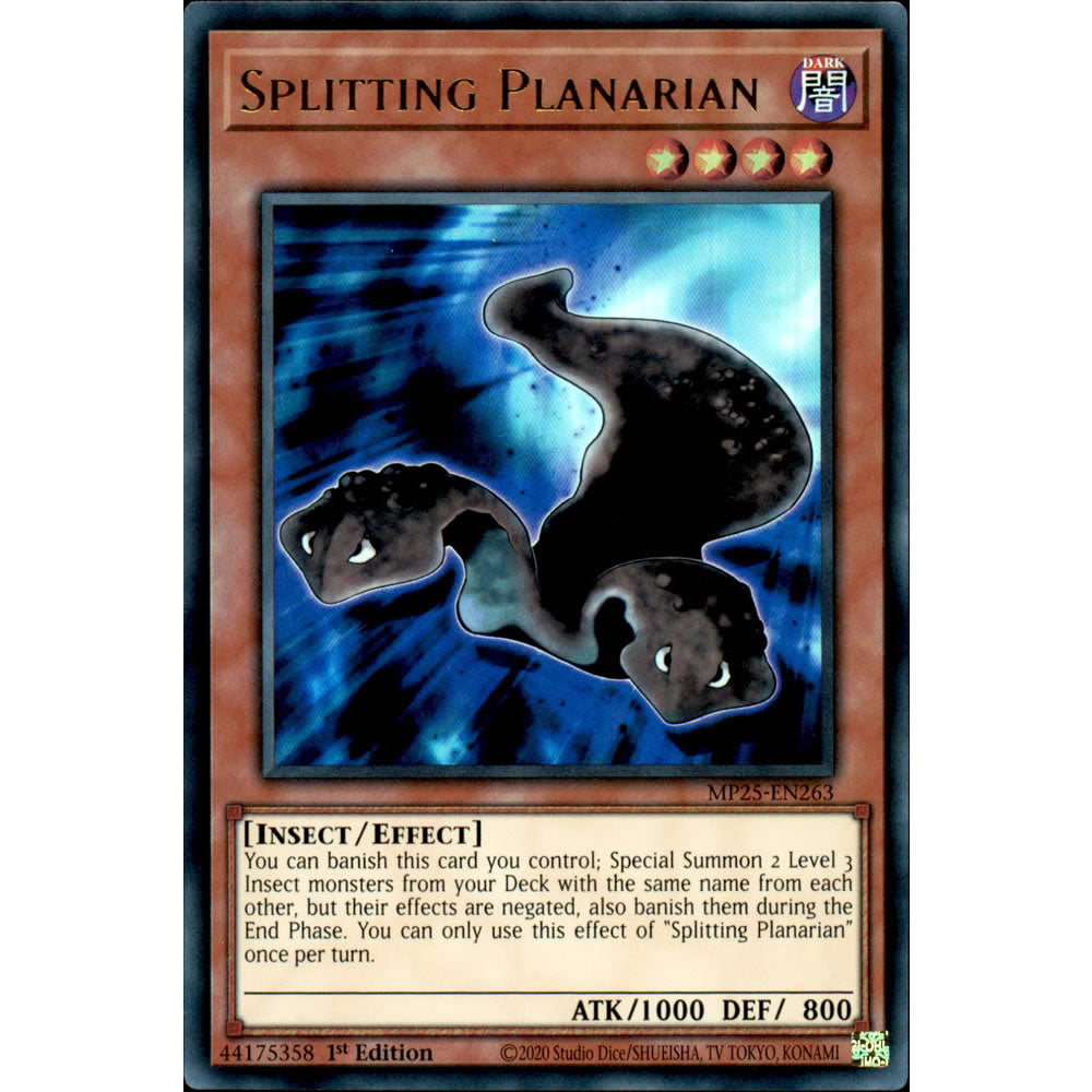 Splitting Planarian MP25-EN263 Yu-Gi-Oh! Card from the Mega Tin 2025 Mega Pack Set