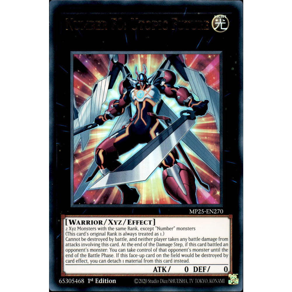 Number F0: Utopic Future MP25-EN270 Yu-Gi-Oh! Card from the Mega Tin 2025 Mega Pack Set