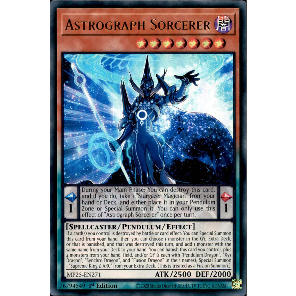 Astrograph Sorcerer MP25-EN271 Yu-Gi-Oh! Card from the Mega Tin 2025 Mega Pack Set