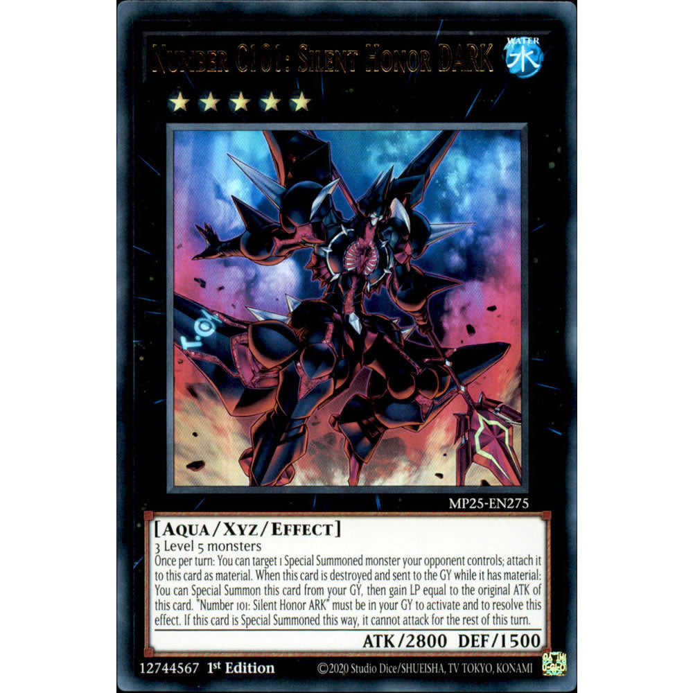 Number C101: Silent Honor DARK MP25-EN275 Yu-Gi-Oh! Card from the Mega Tin 2025 Mega Pack Set