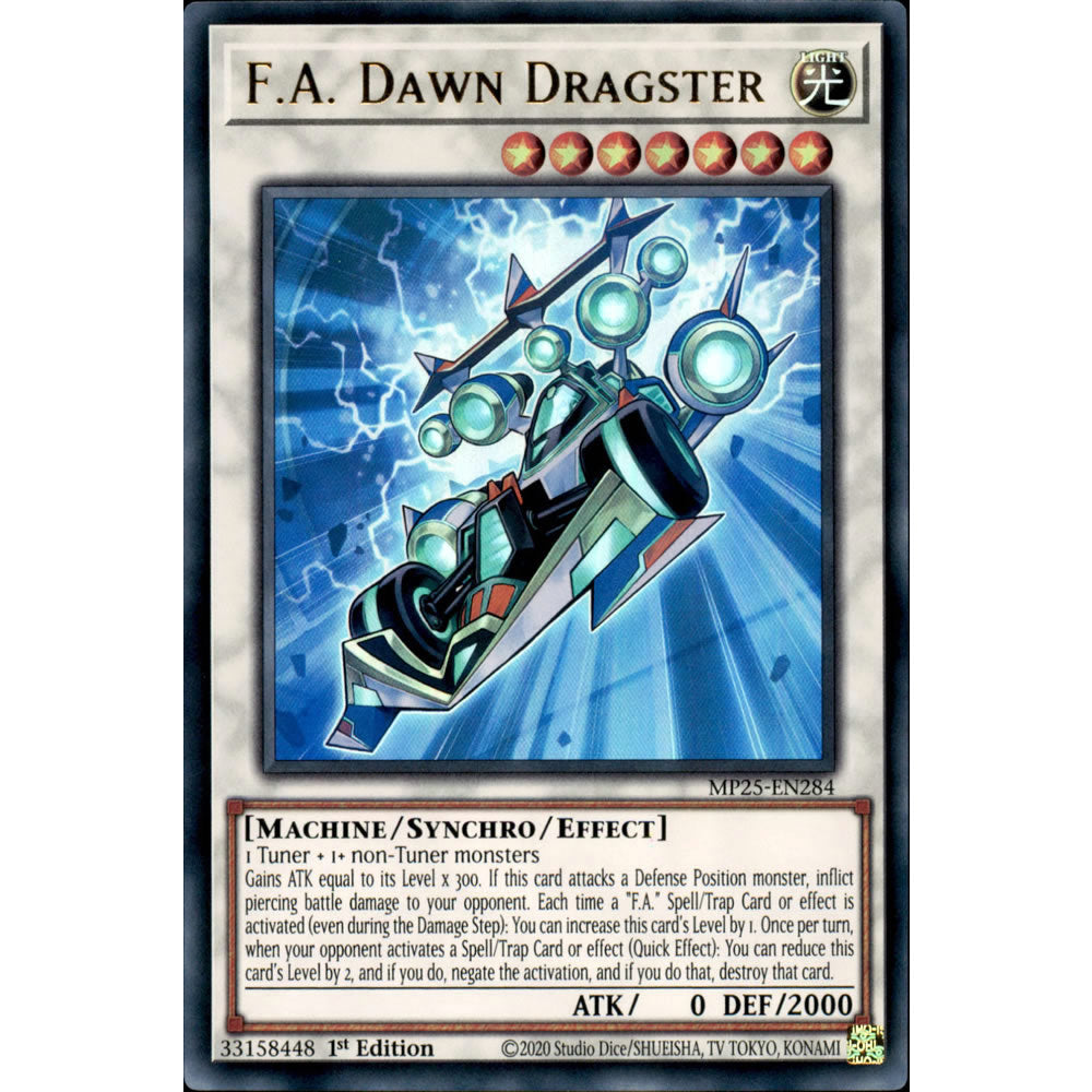 F.A. Dawn Dragster MP25-EN284 Yu-Gi-Oh! Card from the Mega Tin 2025 Mega Pack Set