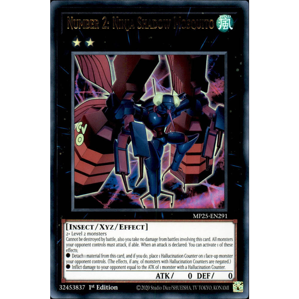Number 2: Ninja Shadow Mosquito MP25-EN291 Yu-Gi-Oh! Card from the Mega Tin 2025 Mega Pack Set