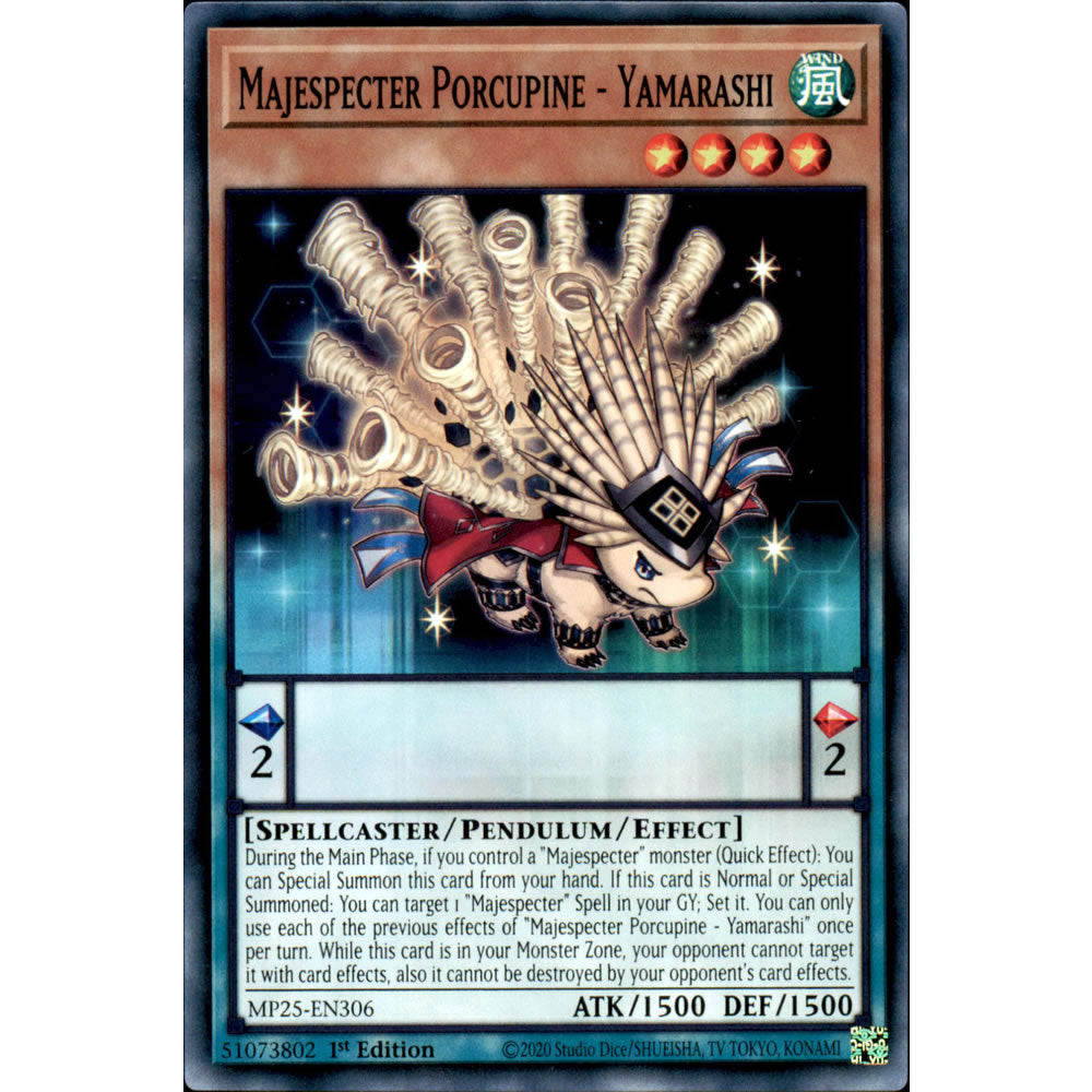 Majespecter Porcupine - Yamarashi MP25-EN306 Yu-Gi-Oh! Card from the Mega Tin 2025 Mega Pack Set