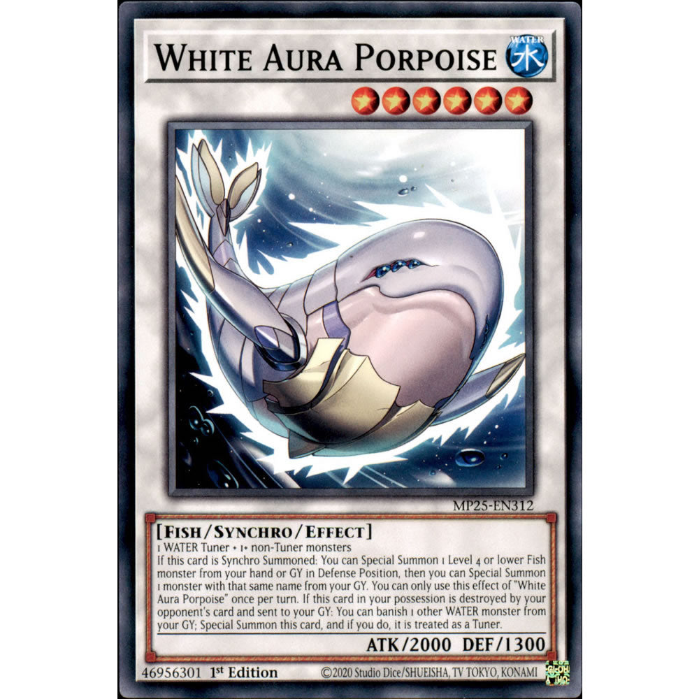 White Aura Porpoise MP25-EN312 Yu-Gi-Oh! Card from the Mega Tin 2025 Mega Pack Set