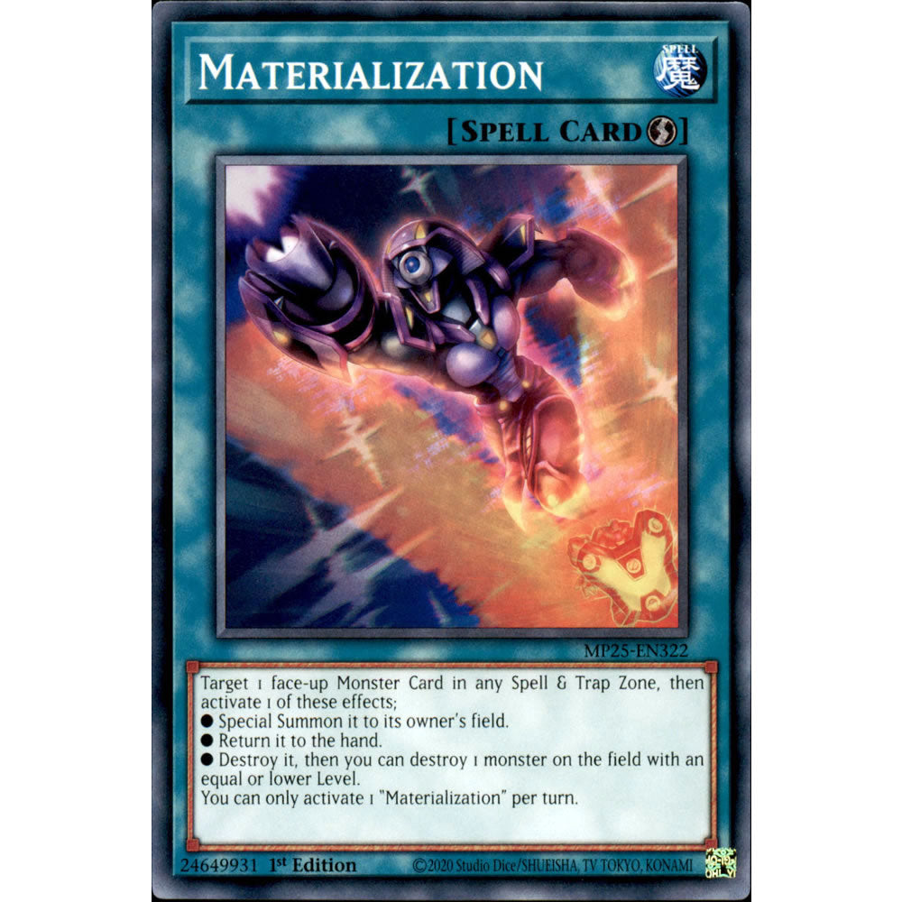 Materialization MP25-EN322 Yu-Gi-Oh! Card from the Mega Tin 2025 Mega Pack Set