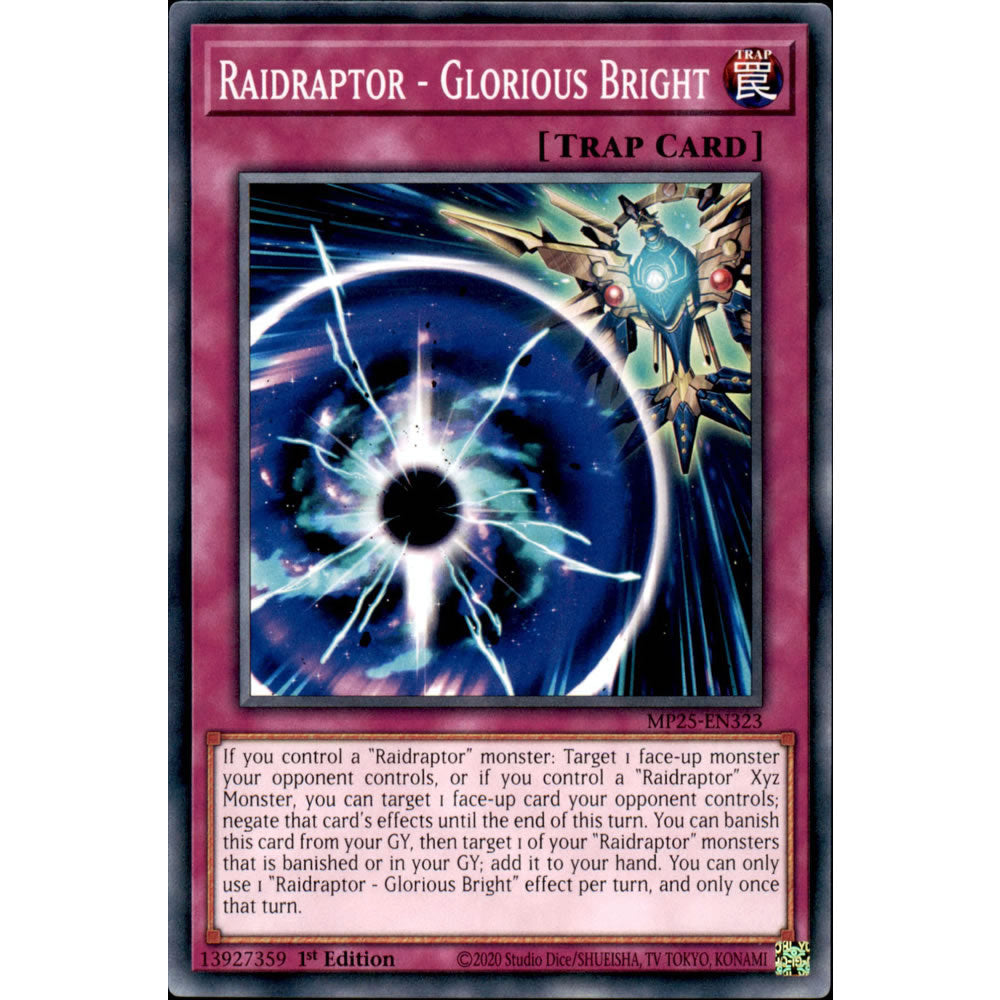 Raidraptor - Glorious Bright MP25-EN323 Yu-Gi-Oh! Card from the Mega Tin 2025 Mega Pack Set
