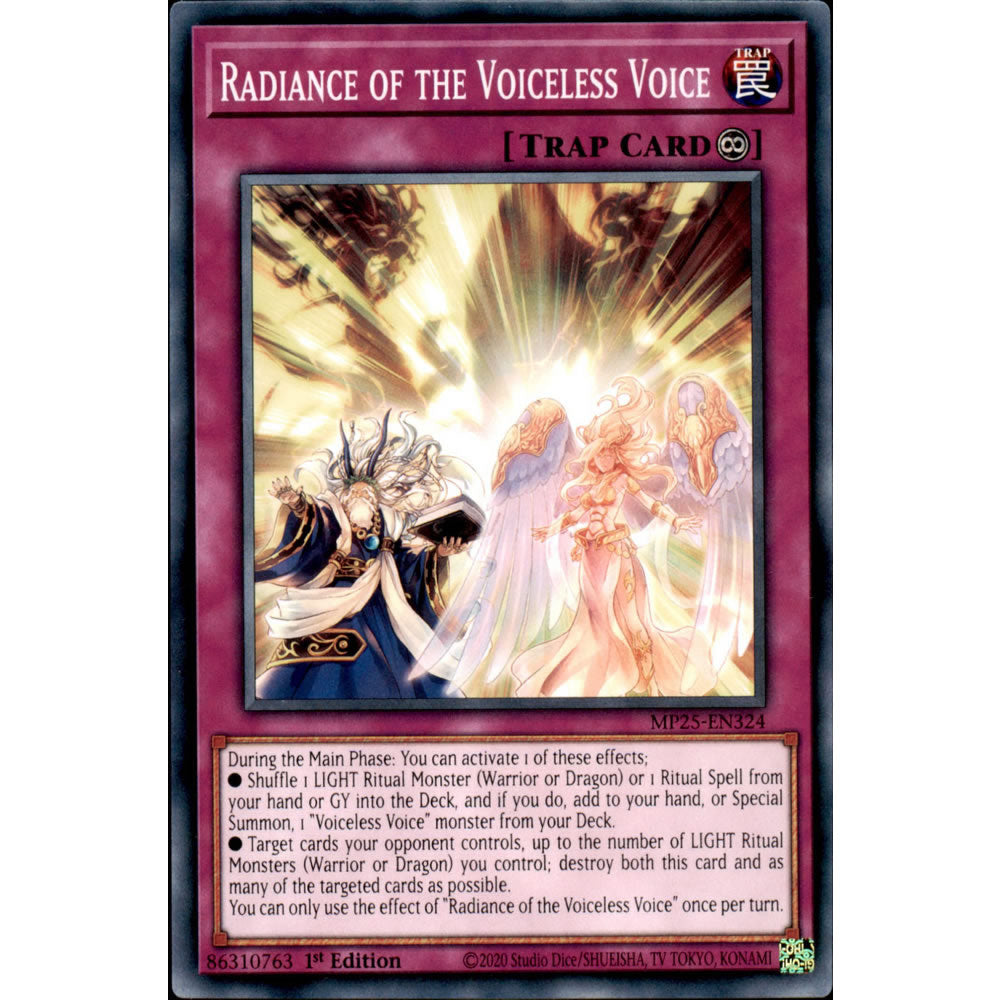 Radiance of the Voiceless Voice MP25-EN324 Yu-Gi-Oh! Card from the Mega Tin 2025 Mega Pack Set