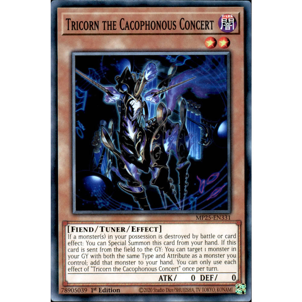 Tricorn the Cacophonous Concert MP25-EN331 Yu-Gi-Oh! Card from the Mega Tin 2025 Mega Pack Set