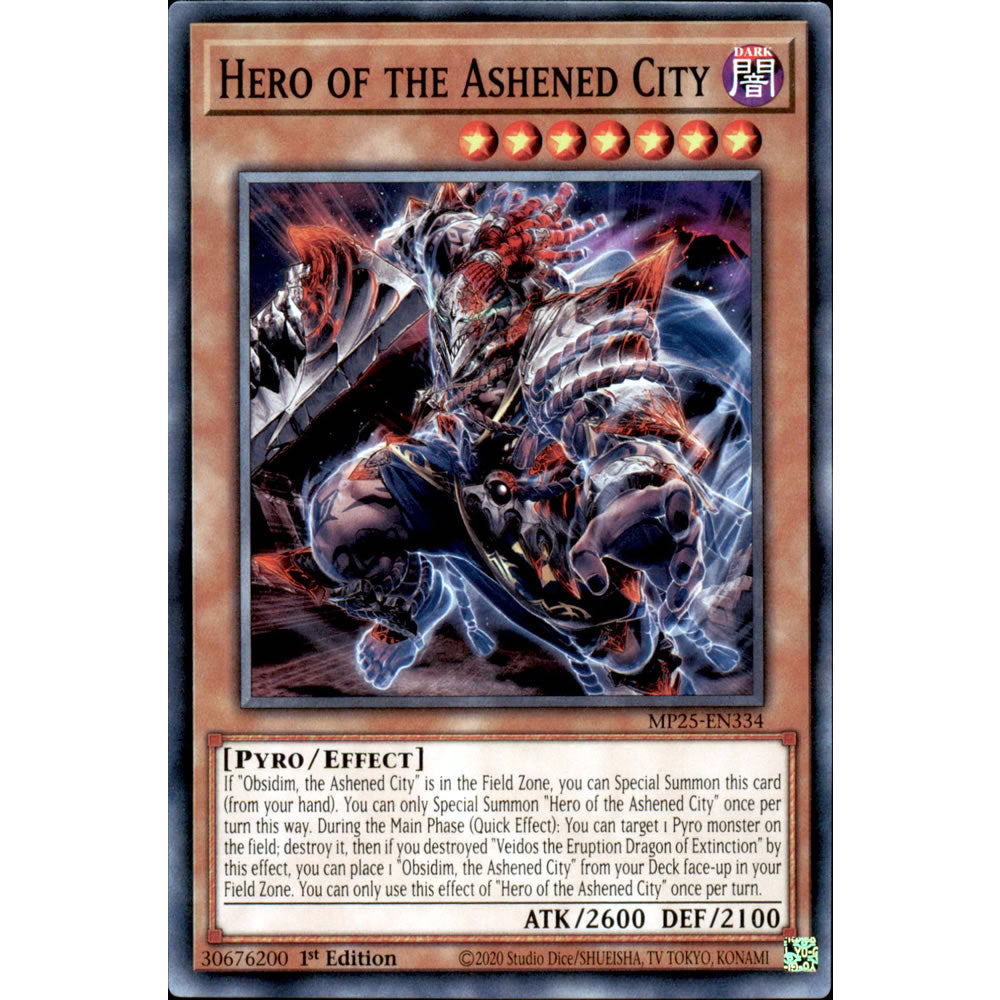 Hero of the Ashened City MP25-EN334 Yu-Gi-Oh! Card from the Mega Tin 2025 Mega Pack Set