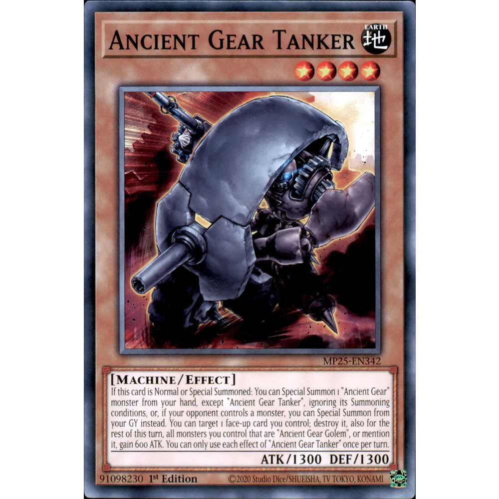 Ancient Gear Tanker MP25-EN342 Yu-Gi-Oh! Card from the Mega Tin 2025 Mega Pack Set