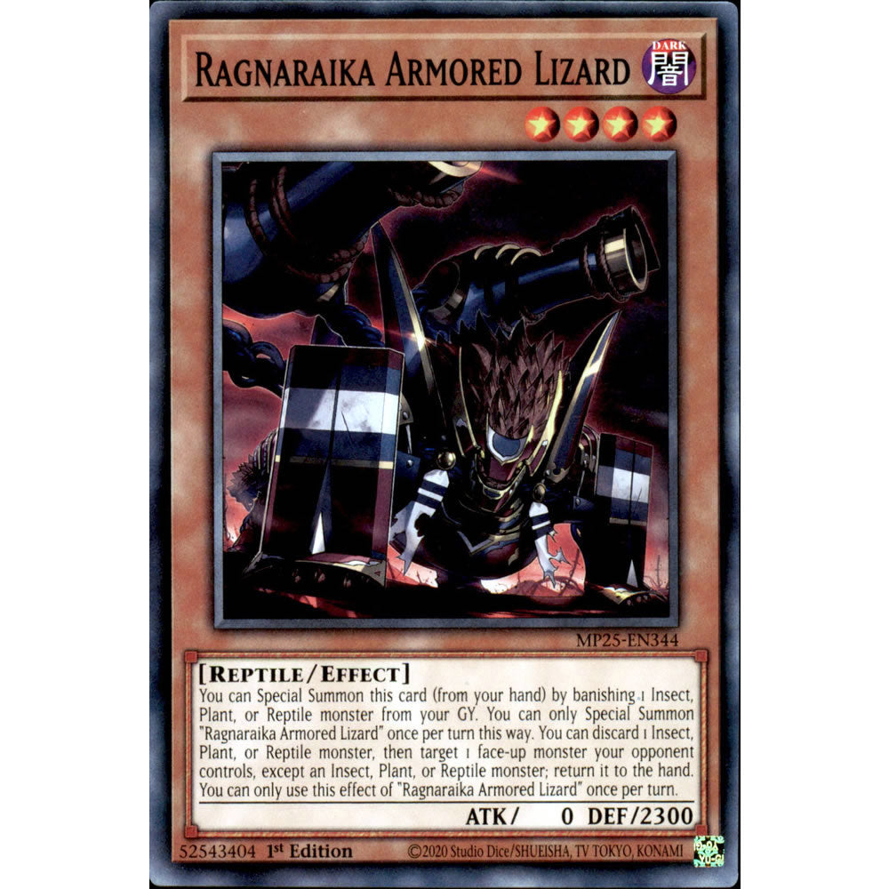 Ragnaraika Armored Lizard MP25-EN344 Yu-Gi-Oh! Card from the Mega Tin 2025 Mega Pack Set
