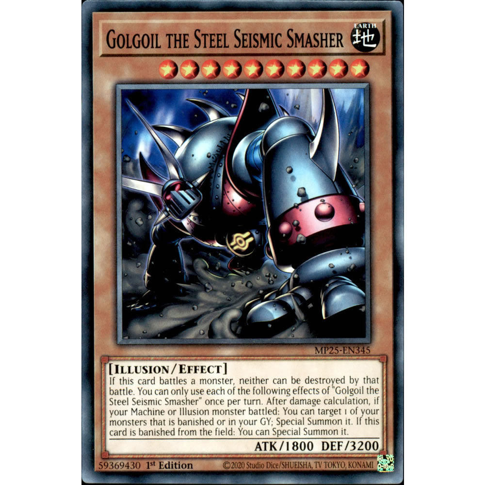 Golgoil the Steel Seismic Smasher MP25-EN345 Yu-Gi-Oh! Card from the Mega Tin 2025 Mega Pack Set