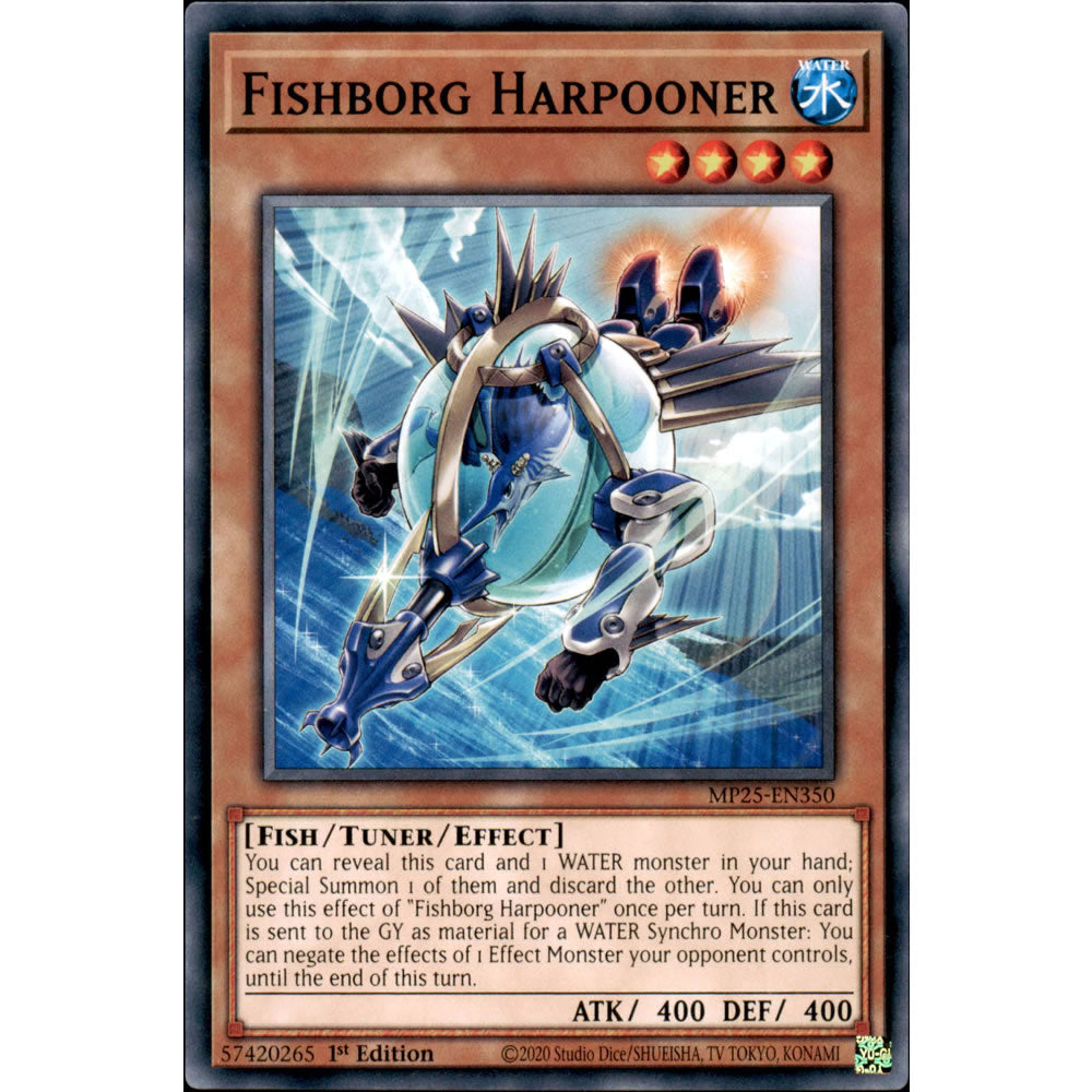 Fishborg Harpooner MP25-EN350 Yu-Gi-Oh! Card from the Mega Tin 2025 Mega Pack Set