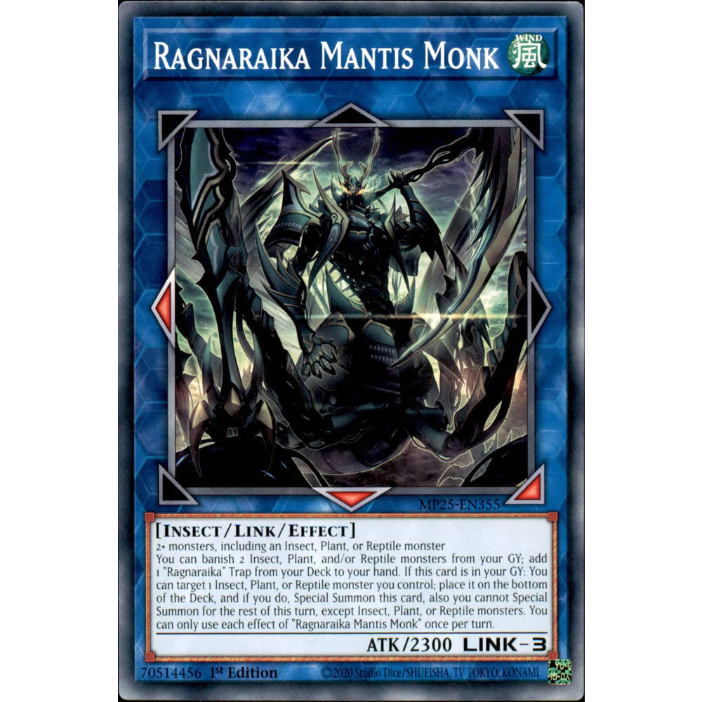 Ragnaraika Mantis Monk MP25-EN355 Yu-Gi-Oh! Card from the Mega Tin 2025 Mega Pack Set