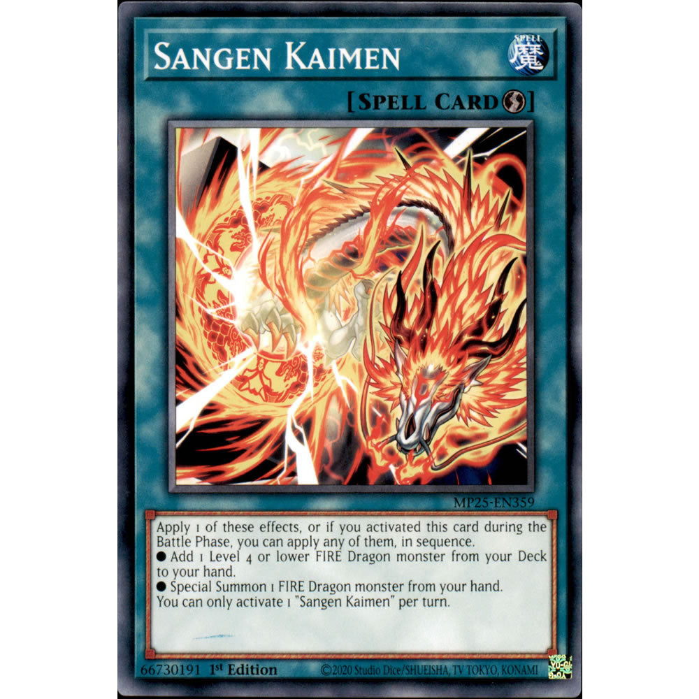 Sangen Kaimen MP25-EN359 Yu-Gi-Oh! Card from the Mega Tin 2025 Mega Pack Set