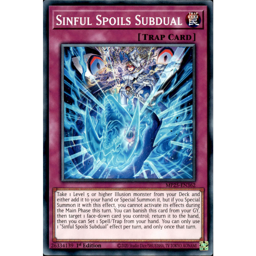 Sinful Spoils Subdual MP25-EN362 Yu-Gi-Oh! Card from the Mega Tin 2025 Mega Pack Set