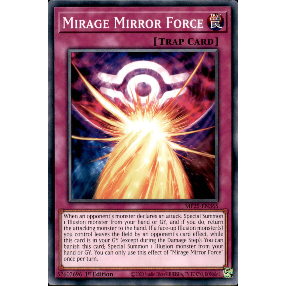 Mirage Mirror Force MP25-EN365 Yu-Gi-Oh! Card from the Mega Tin 2025 Mega Pack Set