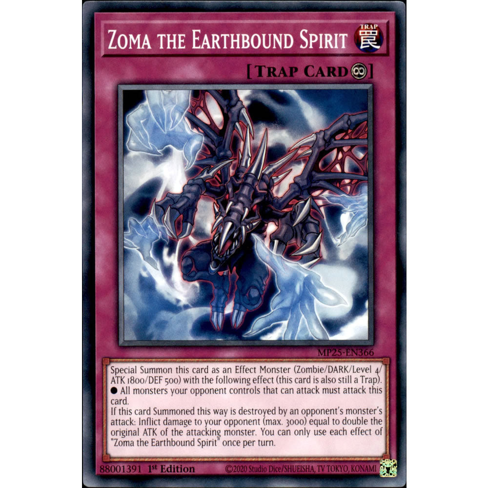 Zoma the Earthbound Spirit MP25-EN366 Yu-Gi-Oh! Card from the Mega Tin 2025 Mega Pack Set