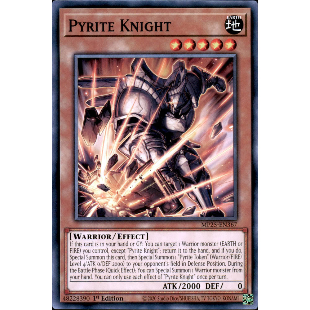 Pyrite Knight MP25-EN367 Yu-Gi-Oh! Card from the Mega Tin 2025 Mega Pack Set